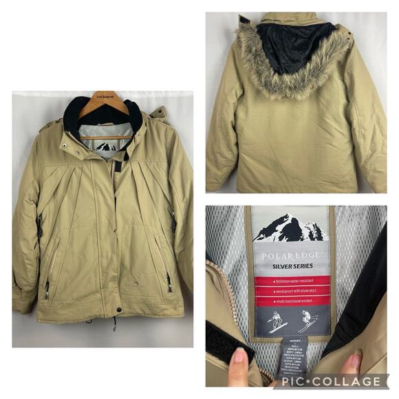Polar Edge Jackets & Blazers - Polar Edge Ski Jacket Silver Series Snow Winter Tan Beige Women's Large